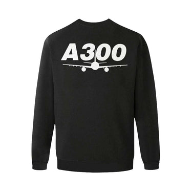 AIRBUS 300 MEN'S OVERSIZED FLEECE CREW SWEATSHIRT - PILOTSX